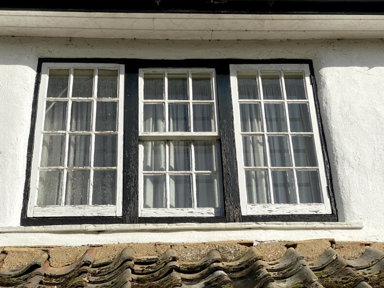 before repair sash window first floor