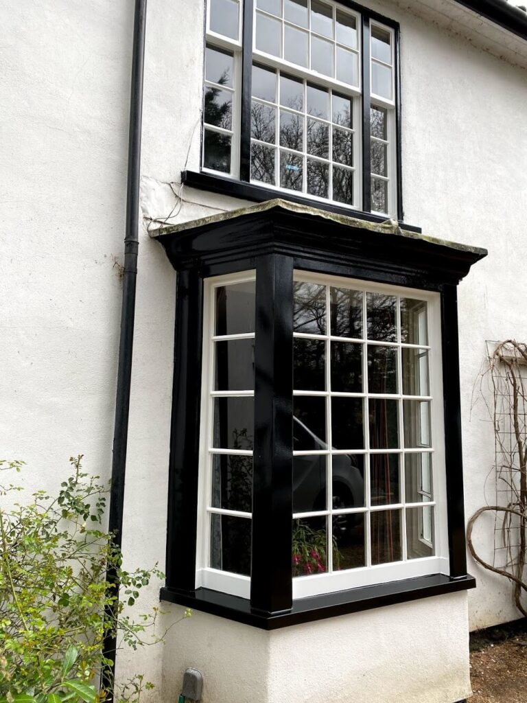 repaired sash bay window