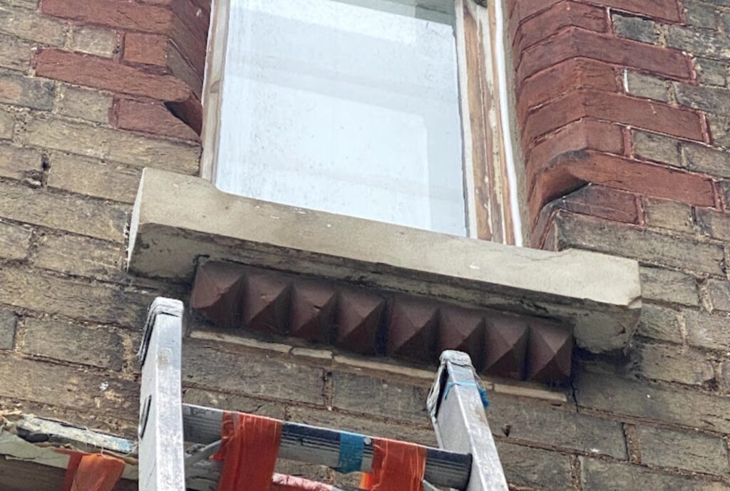 Concrete window sill