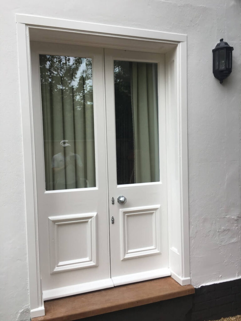 front door reglazing with double glazed units