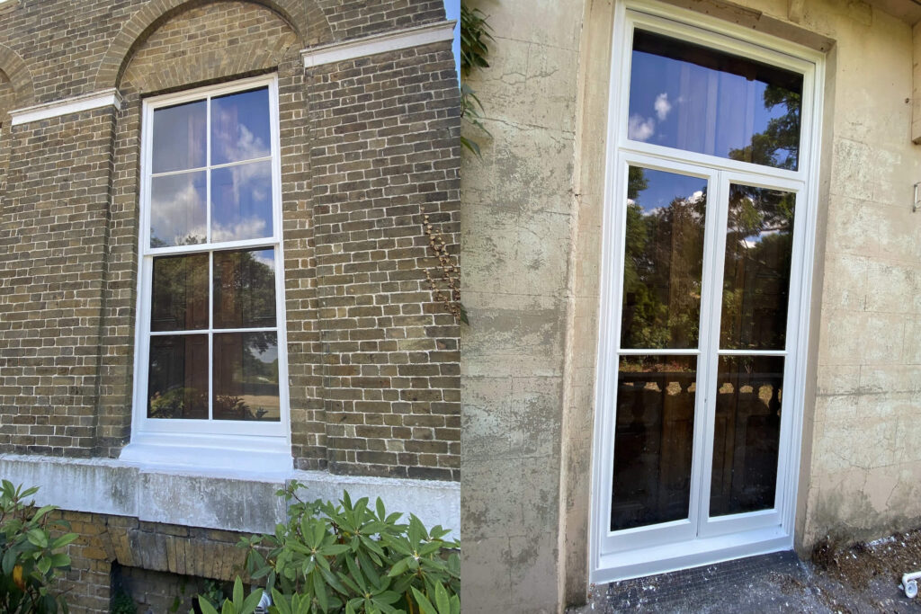 painted windows and doors after the refurbishment