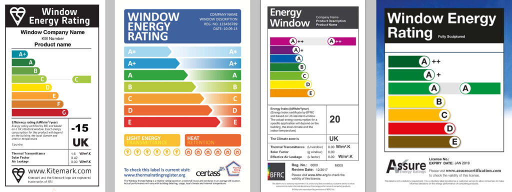 4 Different Window Energy Rating organizations