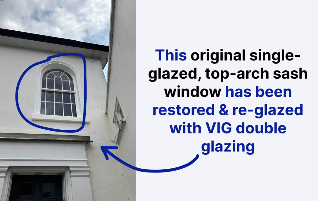 top-arch sash window